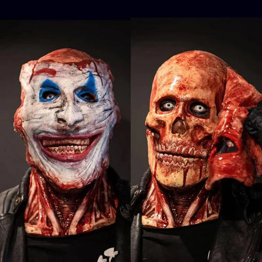 Máscara Doble Capa de Payaso y Calavera- El Rey del Terror💀