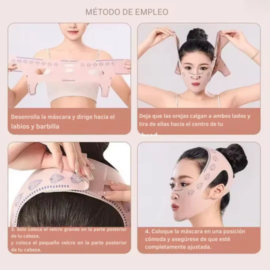 REAFIRMANTE FACIAL- Máscara para papada y Lifting (PACK DE 3 UNIDADES)