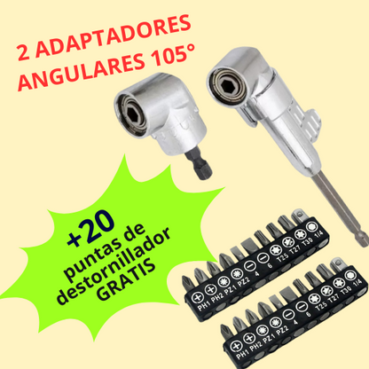 PACK DE ADAPTADORES ANGULARES 105°( 2 Adaptadores + 20 puntas de REGALO)