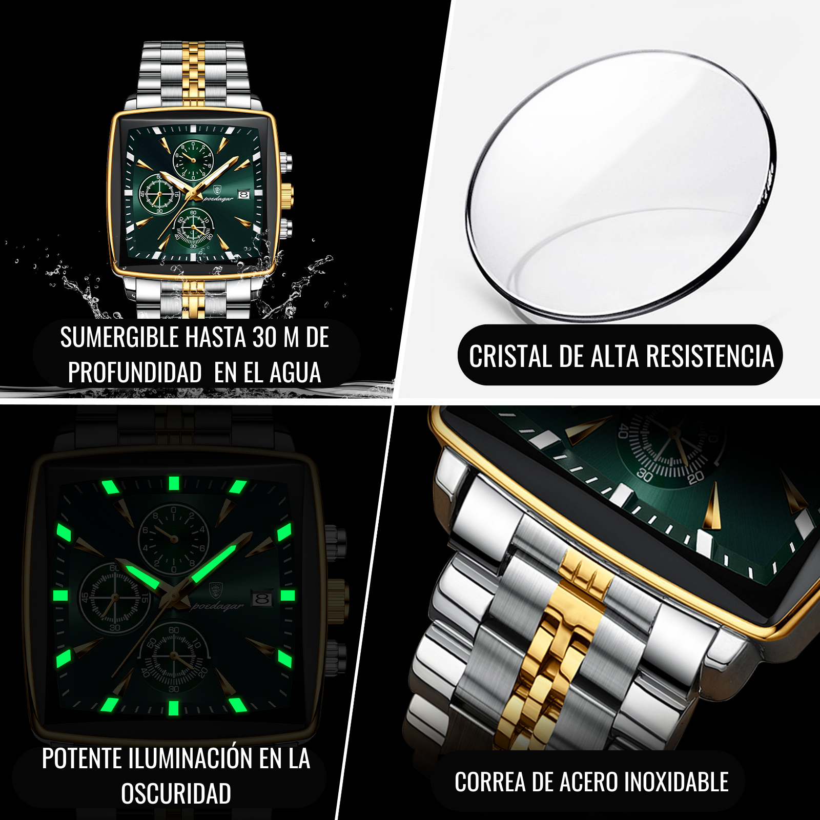 ⌚ RELOJ GOLDEN BLUE DE LUJO – El Poder Se LLeva en la Muñeca💪