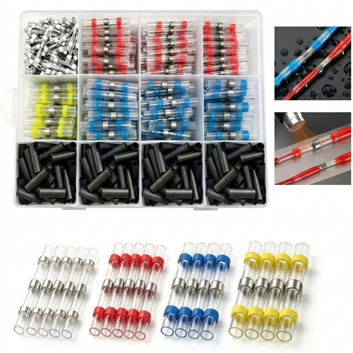 Kit Premium de Terminales Termocontraíbles con Estaño Fundible (100 pcs)