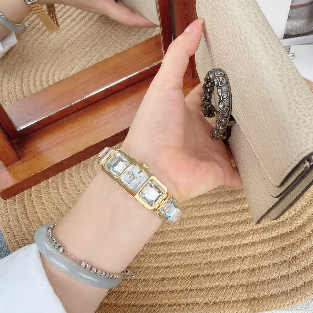 Reloj de cristal de lujo para mujer✨: Colección Royal Crystal - Elegancia Imponente y Destello de Gemas💎