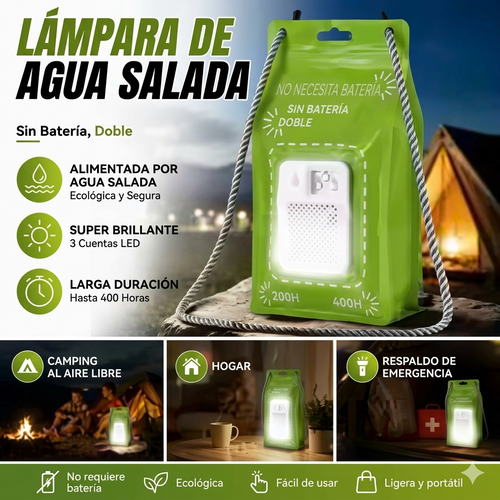 AquaLight- LAMPARA DE AGUA SALADA🌊