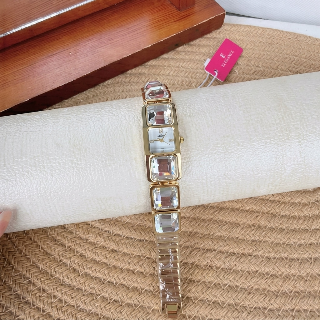 Reloj de cristal de lujo para mujer✨: Colección Royal Crystal - Elegancia Imponente y Destello de Gemas💎