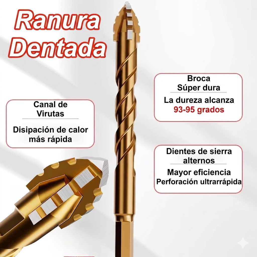 KIT DE BROCAS DE TUNGSTENO ESCALONADAS(PACK DE 4 UNIDADES)