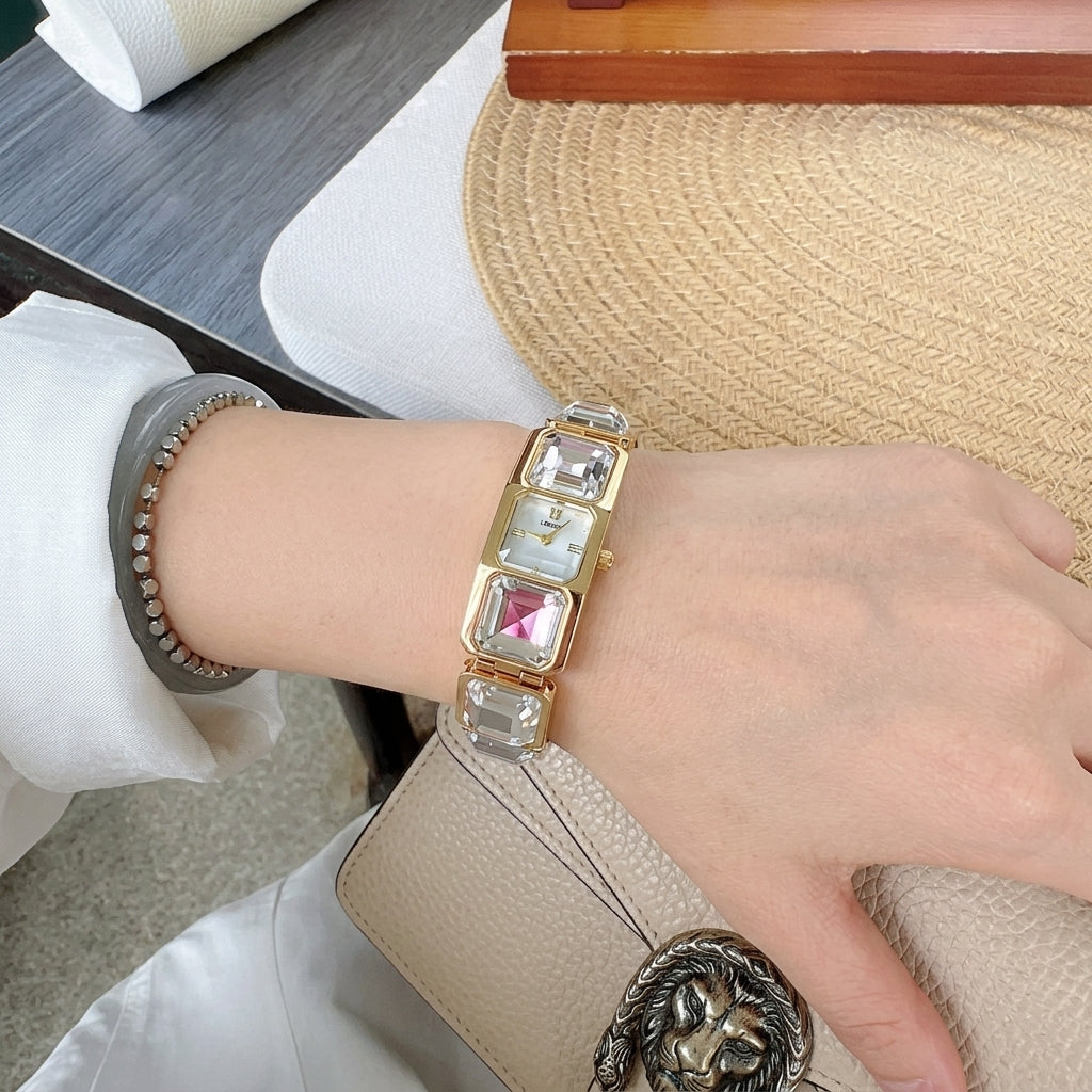 Reloj de cristal de lujo para mujer✨: Colección Royal Crystal - Elegancia Imponente y Destello de Gemas💎