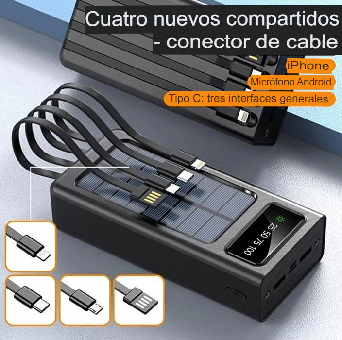 CARGADOR SOLAR PÓRTATIL 4 EN 1🔋☀️