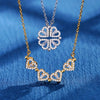 🍀 Collar Trébol de Corazones💖 – Tu amuleto de amor y suerte💫