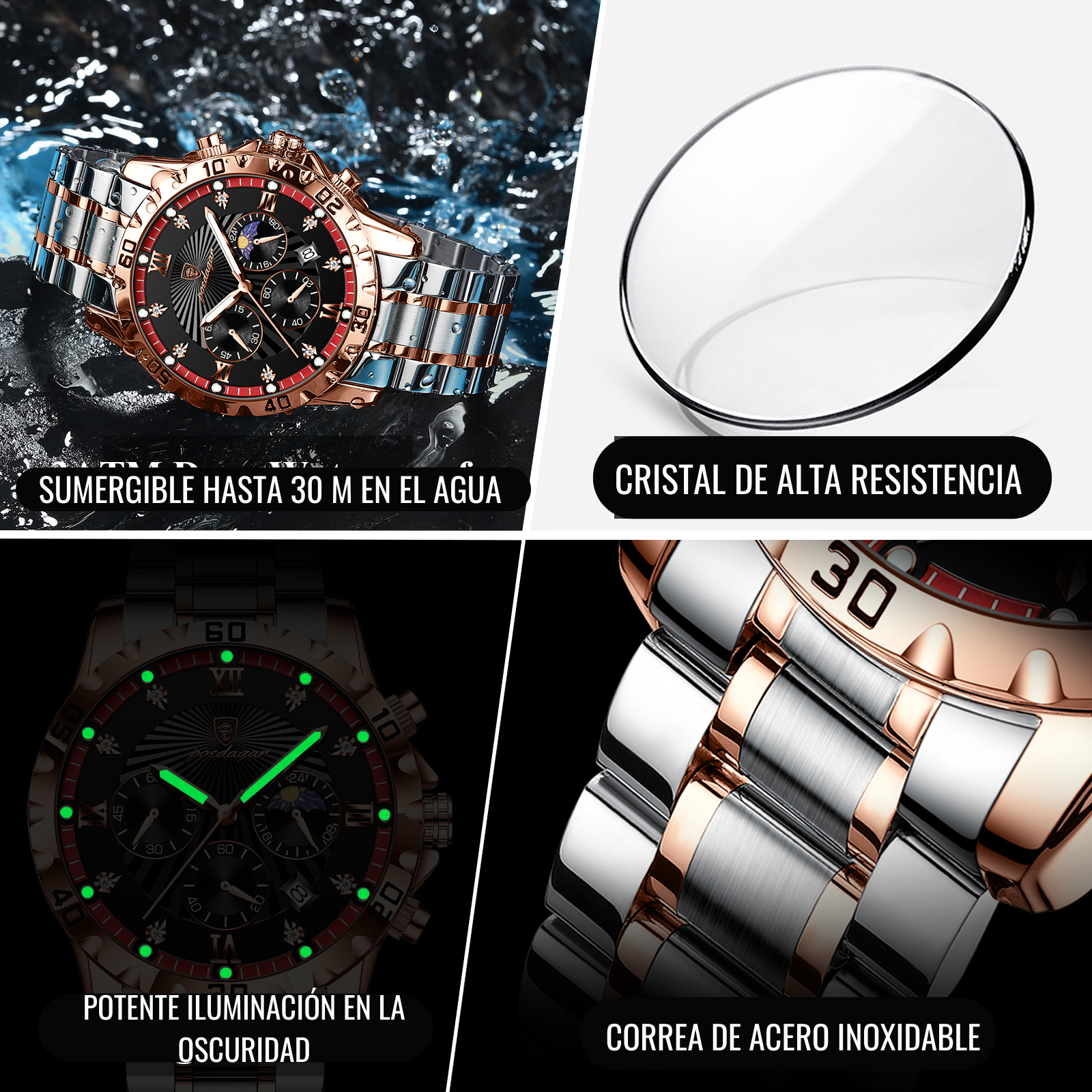 💎⌚Reloj de lujo Poedagar Imperial- Tu Tiempo, Tu Imperio🔱