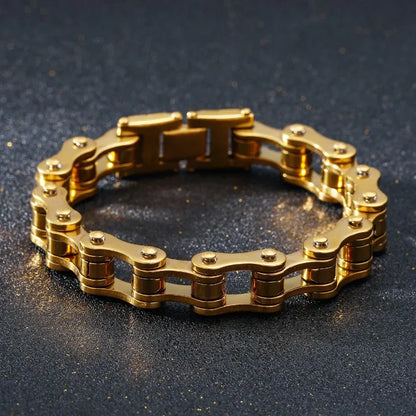 🏍️ PULSERA BIKER GOLDEN