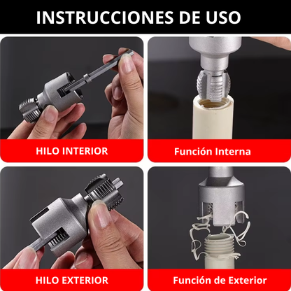 PACK DE HERRAMIENTA DE ROSCADO PARA TUBERÍA(1/2" y 3/4")
