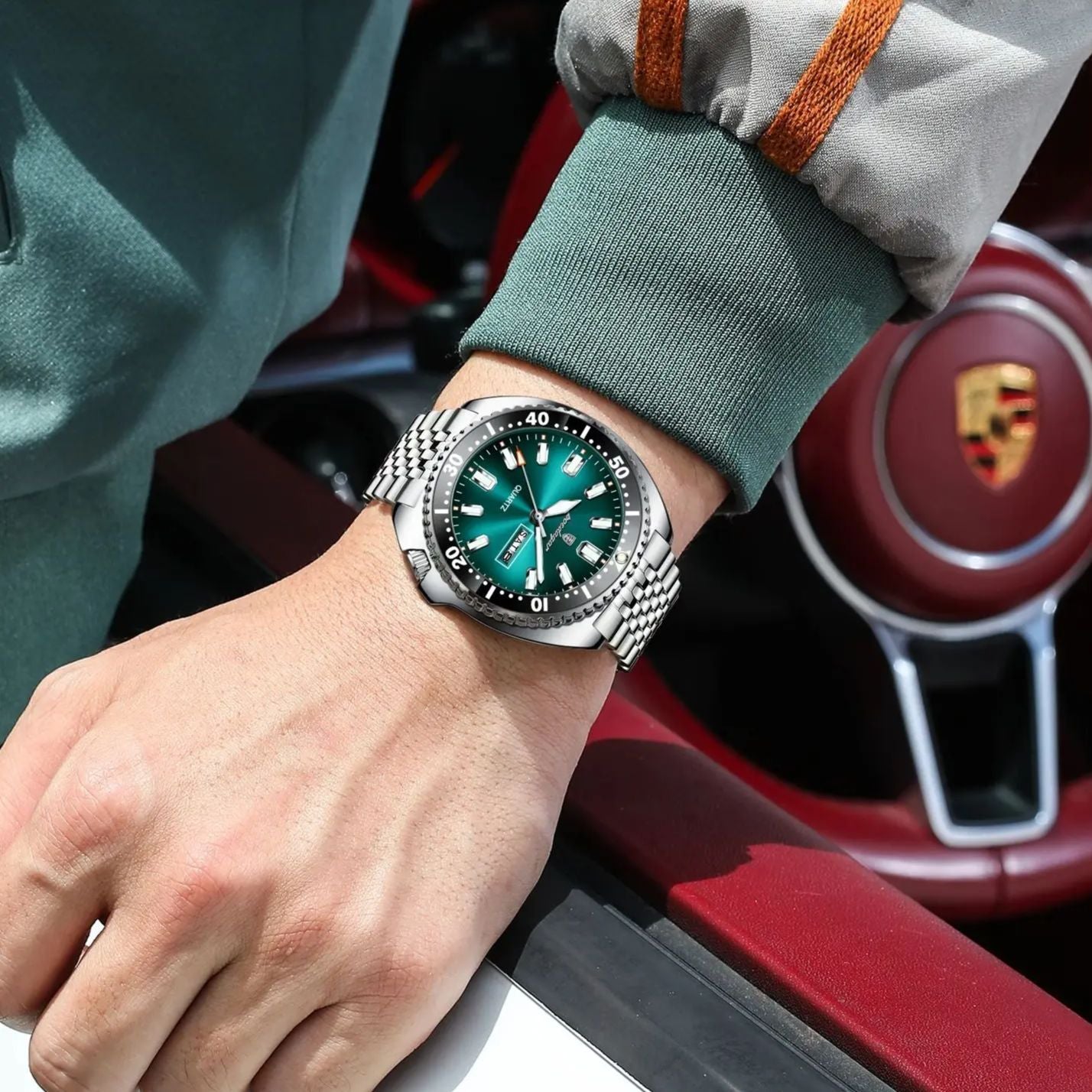 ⌚ RELOJ DE LUJO POEDAGAR GREEN POWER💪