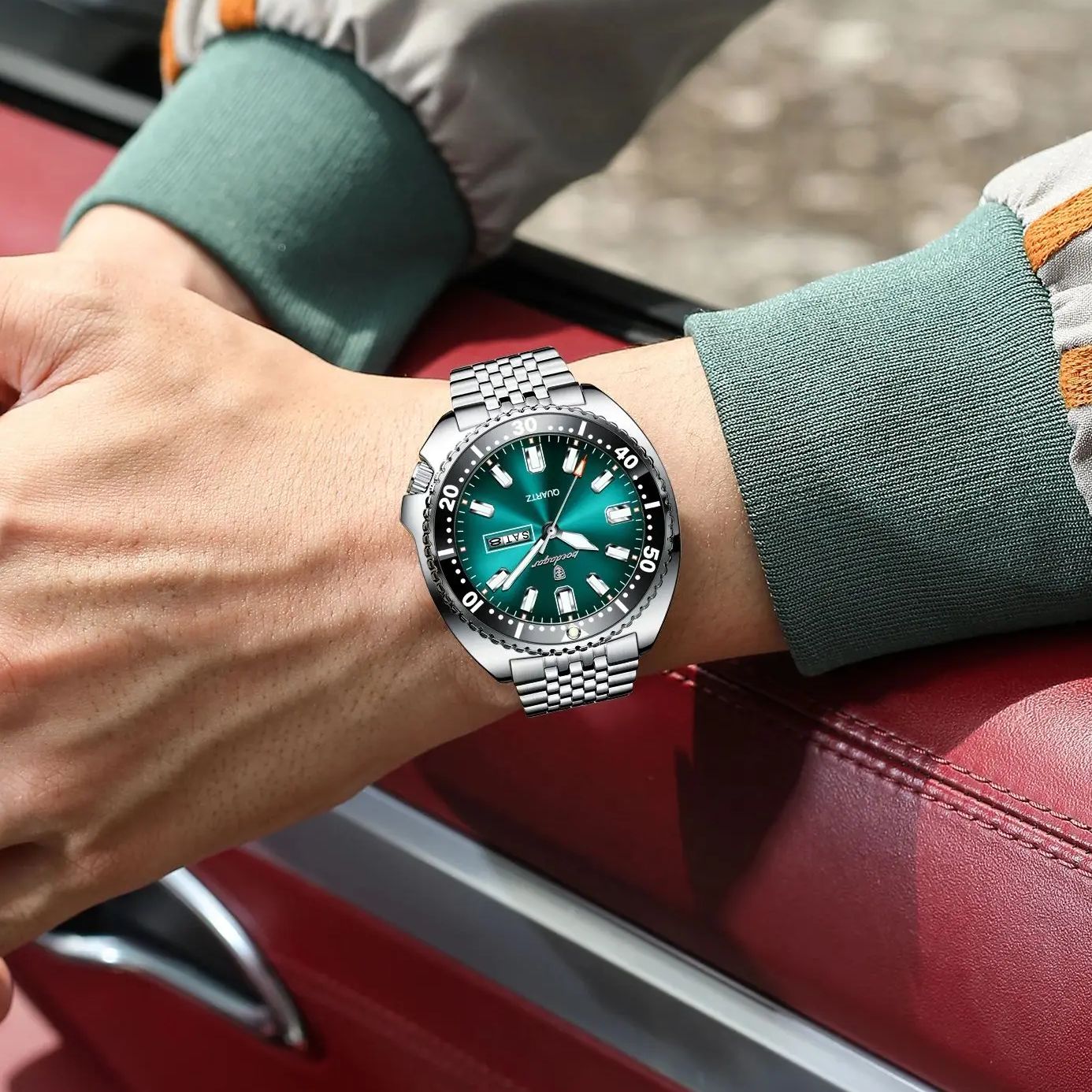 ⌚ RELOJ DE LUJO POEDAGAR GREEN POWER💪