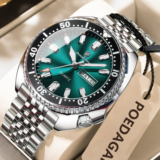⌚ RELOJ DE LUJO POEDAGAR GREEN POWER💪