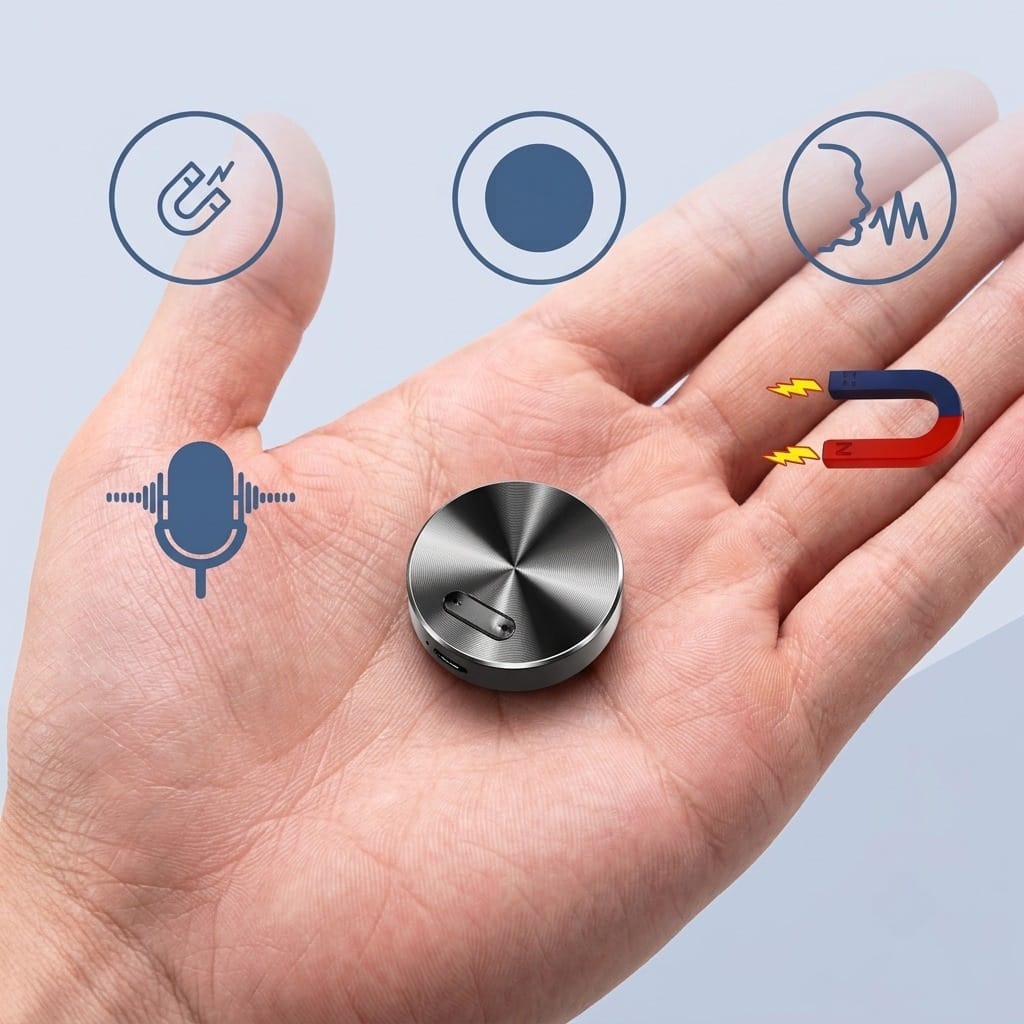 MicroVoice Magnet™ Pro - Grabadora Espía Magnética🧲 UltraDiscreta🤫: No Sospeches🤔, Confírmalo✅