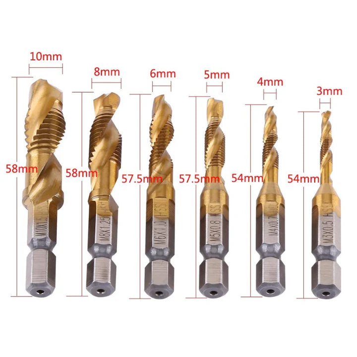 BROCAS DE TITANIO( KIT DE 6 UNIDADES)
