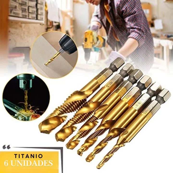 BROCAS DE TITANIO( KIT DE 6 UNIDADES)