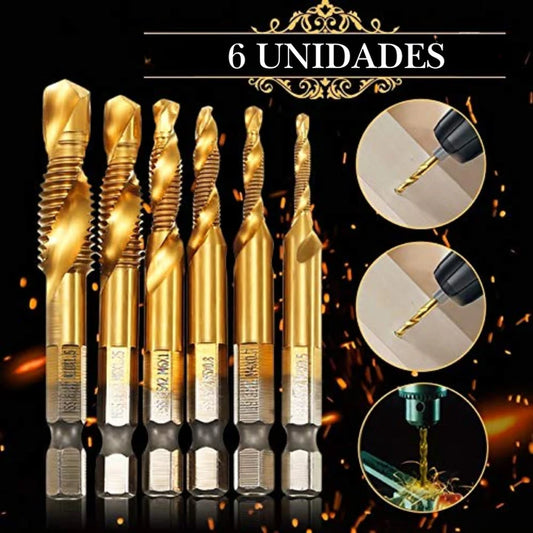 BROCAS DE TITANIO( KIT DE 6 UNIDADES)